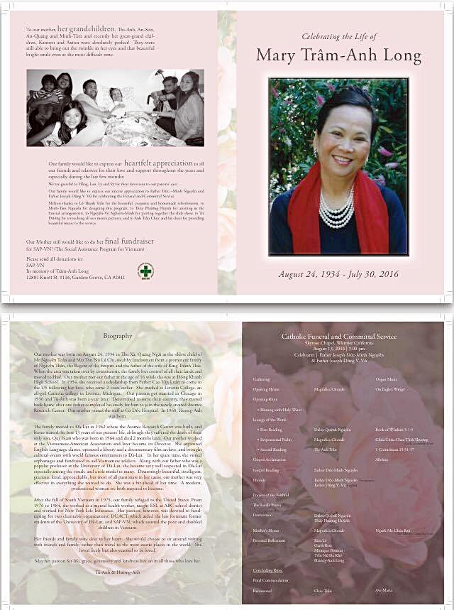 In Memory of Mary Tram-Anh Long