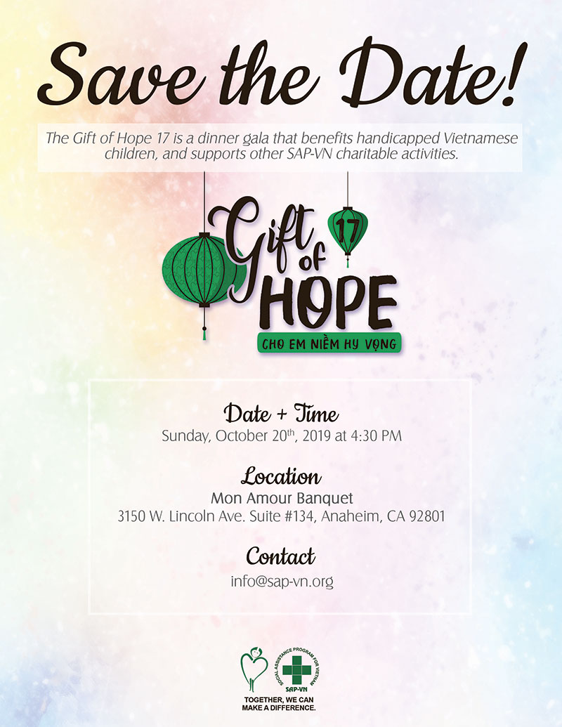 Save the Date! – Gift of Hope 17 (2019)